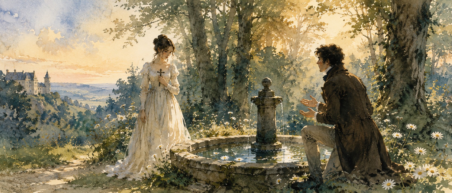 On ne badine pas avec l'amour — illustration aquarelle